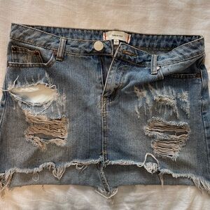 Signature Eight denim mini skirt